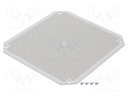 Mounting plate; plastic; perforated