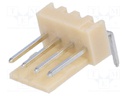 Socket; wire-board; male; NS25; 2.54mm; PIN: 4; THT; 250V; 3A; tinned