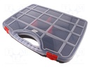 Container: compartment box; 460x330x80mm; black; polypropylene