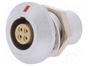 Connector: circular; Series: 1B; socket; female; soldering; PIN: 4