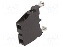 Contact block; 22mm; EF; -25÷80°C; IP20; front fixing; Contacts: NO