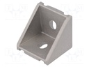 Angle bracket; for profiles; Width of the groove: 8mm; W: 38mm