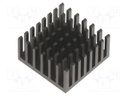 Heatsink: extruded; grilled; black; L: 27mm; W: 27mm; H: 14mm