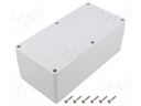 Enclosure: multipurpose; X: 100mm; Y: 200mm; Z: 75mm; ZP; light grey