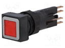 Switch: push-button; Stabl.pos: 1; 16mm; red; filament lamp; Pos: 2