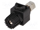 Socket; 4mm banana; 60A; 60VDC; black; 64mm; Contacts: nickel; 30mΩ