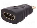 Adapter; HDMI socket,HDMI mini plug; Colour: black