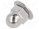 Nut; with flange; hexagonal; M6; A2 stainless steel; Pitch: 1,0