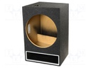 Car loudspeaker enclosure; MDF; black melange; textil; 70l; 380mm