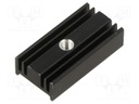 Heatsink: extruded; grilled; universal; black; L: 25mm; W: 12.6mm