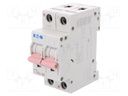 Circuit breaker; 230/400VAC; 250VDC; Inom: 2A; Poles: 2; DIN; 10kA