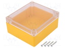 Enclosure: multipurpose; X: 115mm; Y: 125mm; Z: 58mm; ABS; yellow