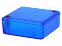 Enclosure: multipurpose; X: 50mm; Y: 50mm; Z: 20mm; 1551; ABS; blue