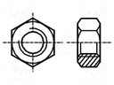 Nut; hexagonal; M3; steel; Plating: without coating; H: 2.4mm; 5.5mm