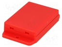 Enclosure: multipurpose; X: 50.4mm; Y: 70mm; Z: 17mm; ABS; red; UL94HB