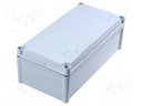 Enclosure: multipurpose; X: 188mm; Y: 378mm; Z: 130mm; SOLID; grey