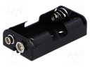 Holder; Leads: 6F22 type; Size: AA,R6; Batt.no: 2; Colour: black