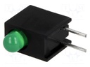 LED; in housing; green; 3mm; No.of diodes: 1; 20mA; 40°; 2.2÷2.5V