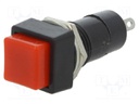 Switch: push-button; Pos: 2; 3A/125VAC; red; Illumin: none; Ø12mm