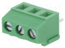 PCB terminal block; angled 90°; 3.81mm; ways: 3; on PCBs; 1.5mm2