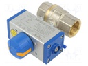 Ball valve; max.25bar; brass; TEFLON; Input thread: G 1" internal