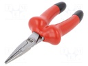 Pliers; insulated,half-rounded nose,universal; 160mm