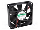 Fan: DC; axial; 24VDC; 80x80x20mm; 61.16m3/h; 38dBA; Vapo; Len: 300mm