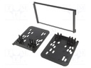 Radio mounting frame; Kia; 2 DIN; black