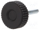 Knob; Ø: 31mm; Ext.thread: M6; 30mm; H: 24mm; technopolymer (PP)