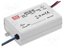 Power supply: switched-mode; LED; 25W; 5VDC; 5A; 90÷264VAC; IP42