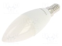 LED lamp; neutral white; E14; 230VAC; 806lm; 7W; 180°; 4000K