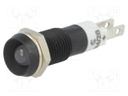 Indicator: LED; recessed; 24÷28VDC; Cutout: Ø8.2mm; IP67; metal