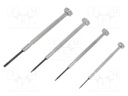 Screwdrivers; Pcs: 4; precision; Bit: slot