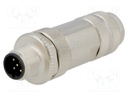 Plug; M12; PIN: 5; male; B code-Profibus; for cable; screw terminal