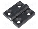 Hinge; Width: 60mm; zinc and aluminium alloy; black; H: 60mm