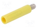 Socket; 4mm banana; 32A; 1kVAC; yellow; nickel plated; -25÷80°C