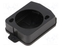 Socket cover; for XLR sockets; IP42; Case: XLR standard; 19x24mm