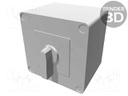 Switch: cam switch; Stabl.pos: 2; 40A; 0-1; Mounting: in housing