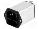 Connector: AC supply; socket; male; 4A; 250VAC; IEC 60320; 1.8mH