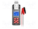 Tester: battery; LCD; VDC: 6÷24V; Ubatt: 6/12/24V