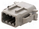 Connector: wire-wire; DTM; plug; female; PIN: 8; IP68; Locking: latch