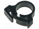 Fixing clamp; ØBundle : 10.4÷11.7mm; W: 13.3mm; polyamide; black