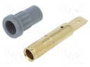 Socket; 4mm banana; 25A; 30VAC; 60VDC; grey; gold-plated; insulated