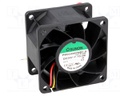 Fan: DC; axial; 24VDC; 60x60x38mm; 96m3/h; 56dBA; ball bearing