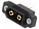 Socket; DC supply; XT60; male; PIN: 3(2+1); soldering; black; 1A,30A