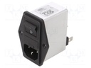 Connector: AC supply; socket; male; 6A; 250VAC; -25÷85°C; 450uH