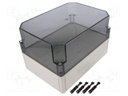 Enclosure: multipurpose; X: 180mm; Y: 254mm; Z: 165mm; TK PS; grey