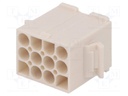 Socket,plug; Connector: wire-wire/PCB; Standard .093"; PIN: 12