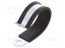 Fixing clamp; ØBundle : 42mm; W: 20mm; steel; Cover material: EPDM