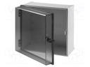 Enclosure: wall mounting; X: 300mm; Y: 300mm; Z: 180mm; CAB; grey